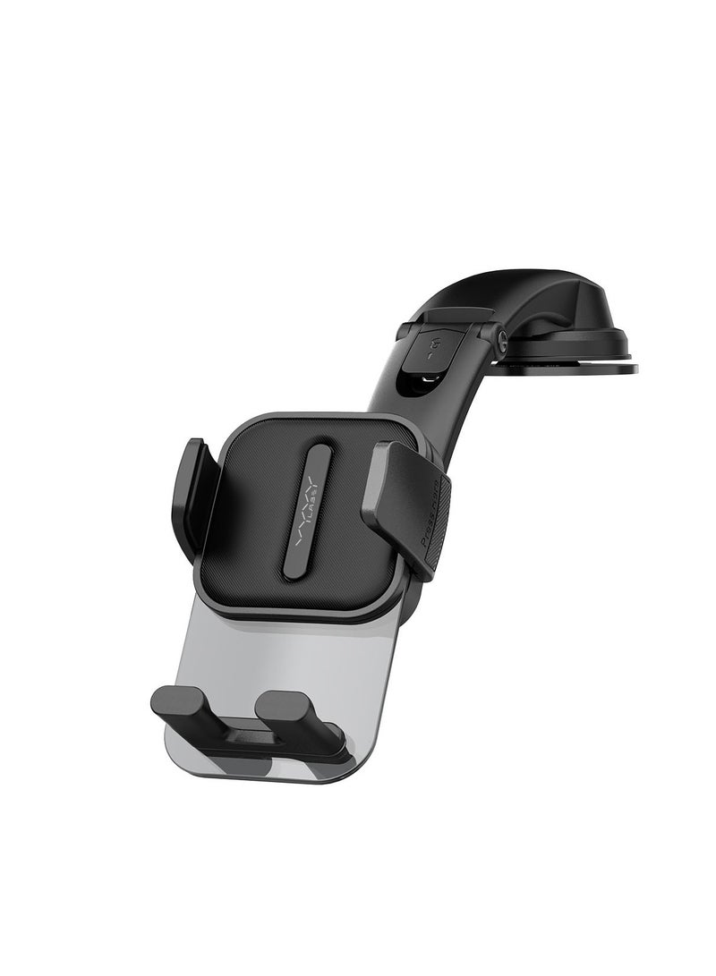 وي وي لابز وی وی  حامل السيارة المشبك الثابت بالشفط الإصدار المنسدل باللون الأسود - Image 1