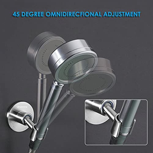 simpletome Shower Head Holder Adhesive Adjustable Bracket Wall Mount SUS304 Stainless Steel - Image 4