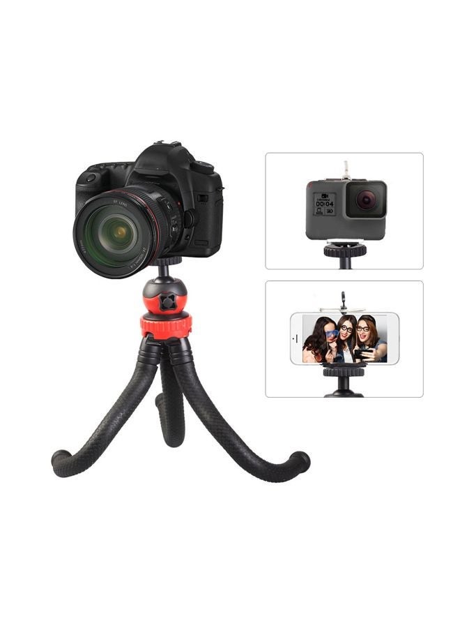 NIBEMINENT Mini Flexible Tripod Octopus Spider Stand Holder With Ball Head Black/red - Image 5