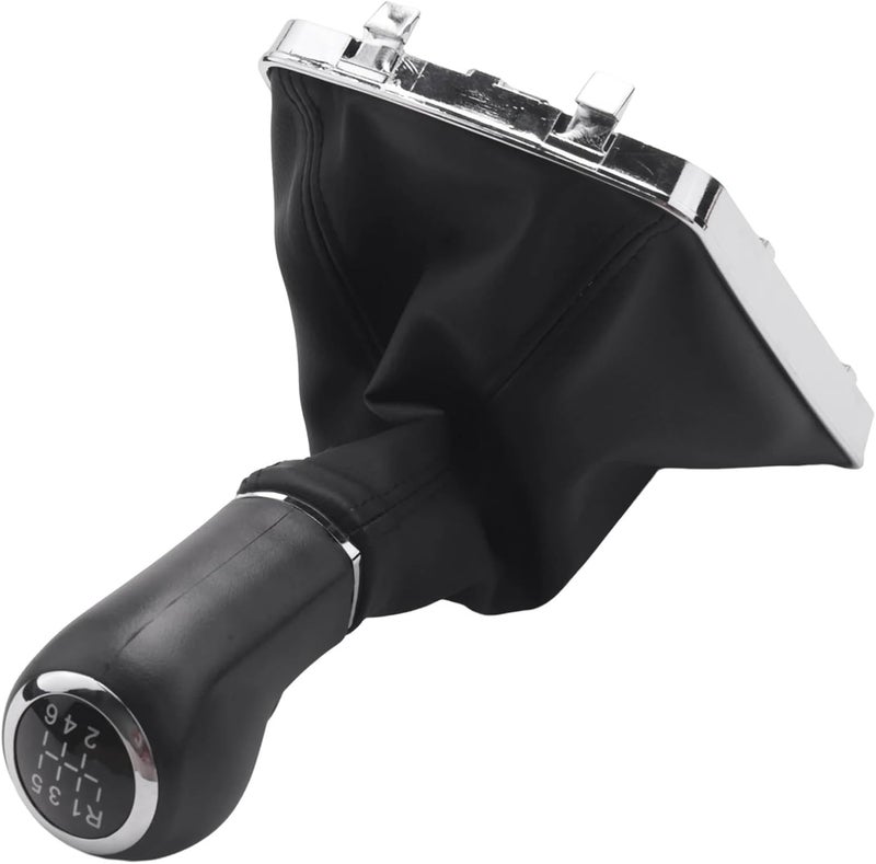 QASULER 6 Speed Gear Shift Knob with Gaiter Boot Cover - Image 3