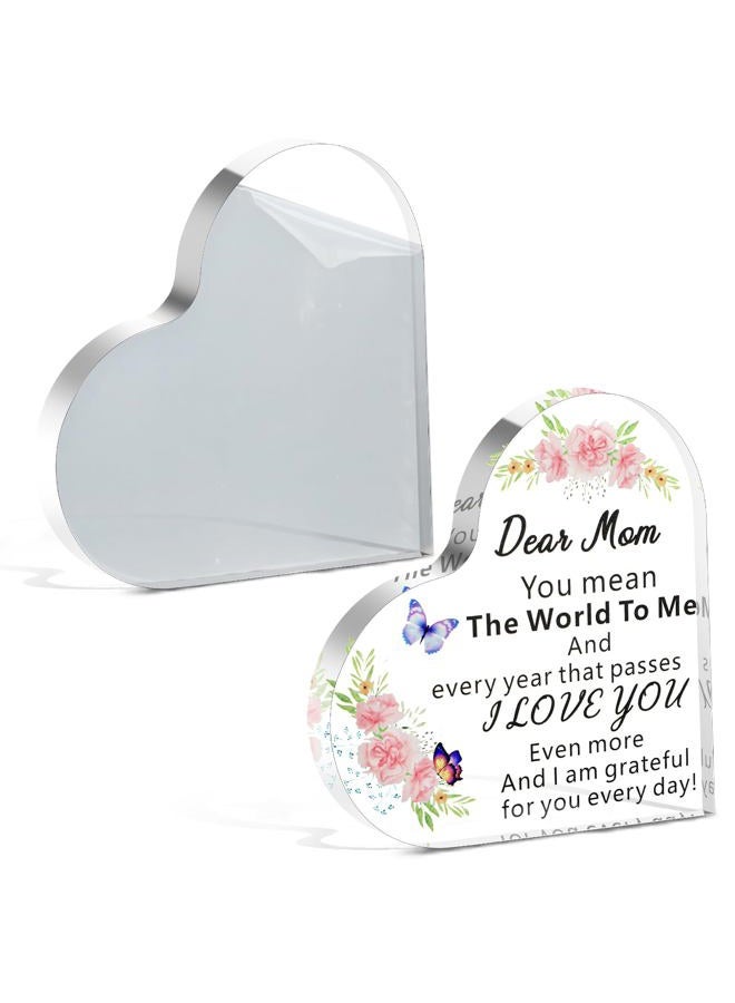 Suzile 2 Pcs Sublimation Blanks Crystal Tabletop Decor Decorative Acrylic Signs for Wedding DIY Sublimation Plaque Heart Shaped Picture Frame for Reception Table Decoration Party Centerpiece - Image 1