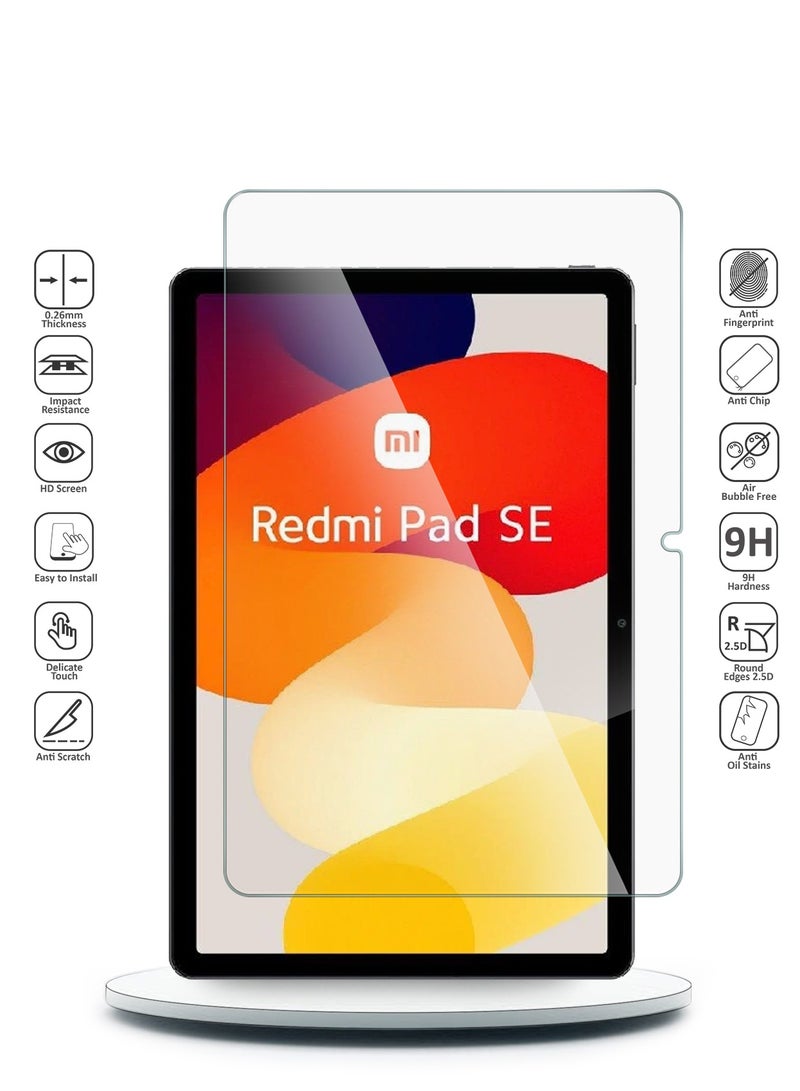 Wtech Xiaomi Redmi Pad SE 11 Inch 2023 9H Ultra HD Tempered Glass Screen Protector (TSG9CN) - Clear - Image 2
