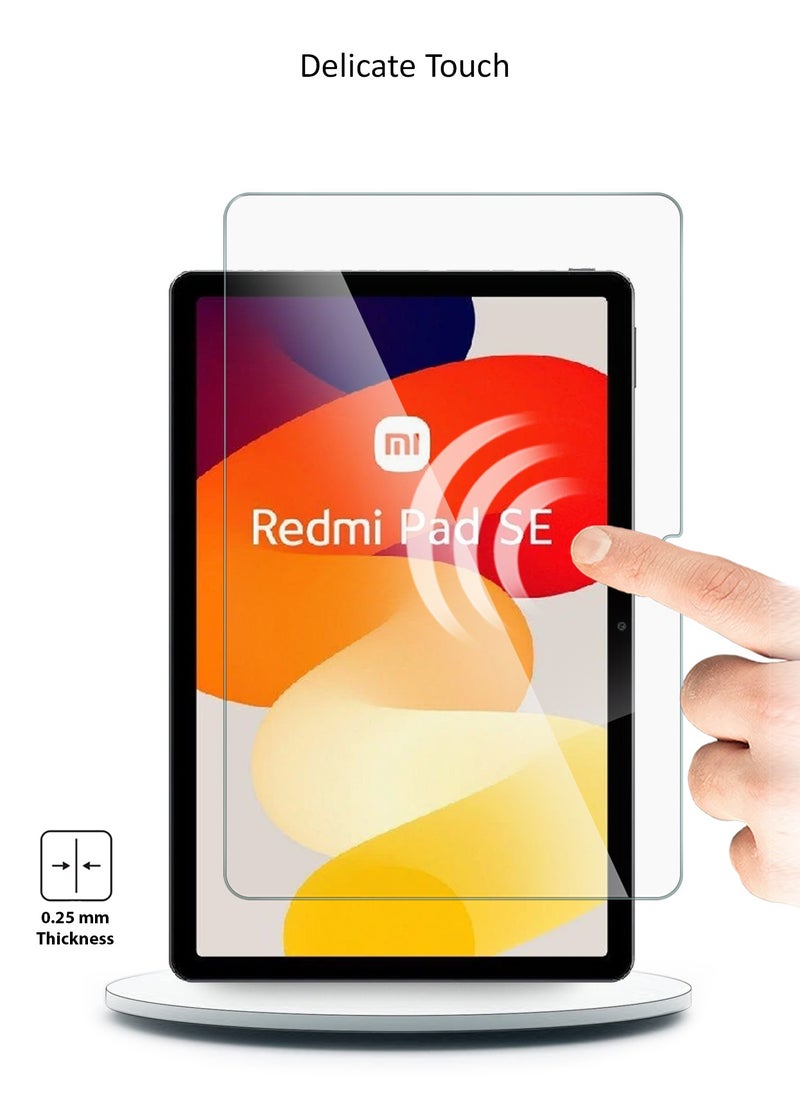 Wtech - Xiaomi Redmi Pad SE 11 Inch 2023 9H Ultra HD Tempered Glass Screen Protector (TSG9CN) - Clear - Image 1