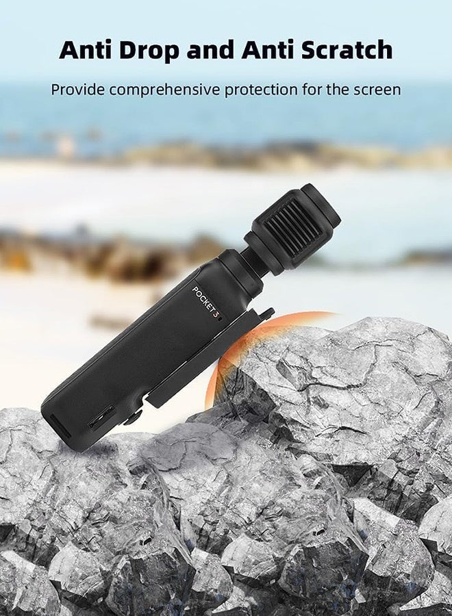 بشكل مختصر [عبوة 3+3] واقي شاشة من الزجاج المقوى لجهاز DJI Osmo Pocket 4/3، عدسة الكاميرا الأمامية + فيلم واقي للشاشة لجهاز DJI Osmo Pocket 4 (إصدار 2026) - Image 3