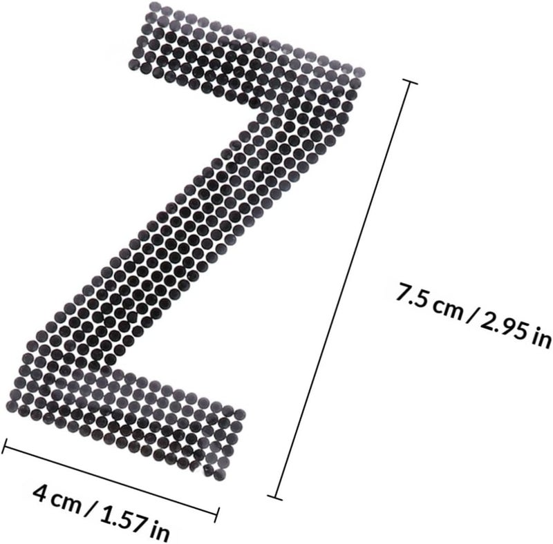 DOITOOL 26pcs Black Rhinestone Alphabet Stickers Adhesive Letter Patches for DIY Crafting and Scrapbooking Arts Supplies - Image 2