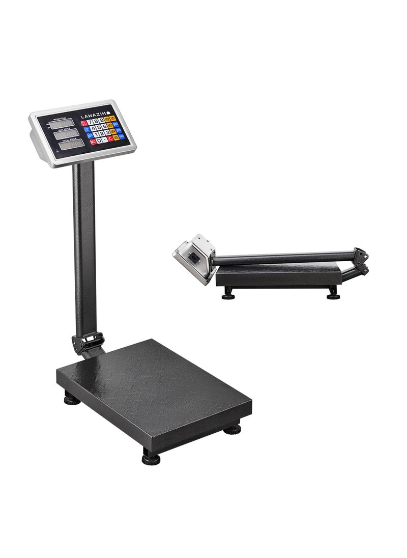 LAWAZIM Electronic Scale - Industrial Digital Weighing Scale with Tare Function, Foldable Design, Adjustable Skid-Proof Feet, Multi-Window Display for Retail, Warehouse  - Image 1