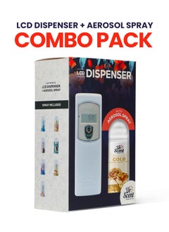 Dr Scent Dr Scent Breeze of Joy, Combo | Automatic Air Freshener Spray Dispenser LCD with 300 ml Aerosol Spray Refill | Long-Lasting Fragrance for Home & Office. (Gold)  - Image 2