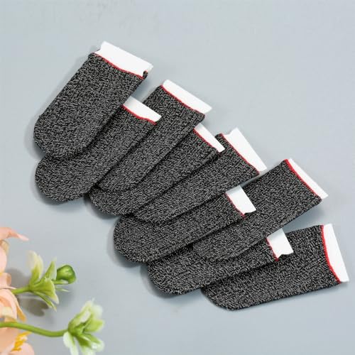 Vesslam 10 Pack Gaming Finger Sleeves, 0.3mm Silver Fiber dedales Gamer, Smooth Operation, Anti-Sweat, Extremely Thin,Maximum Touch Response,Comfortable fit, Fit Mobile Phone Tablet Devices - Image 2