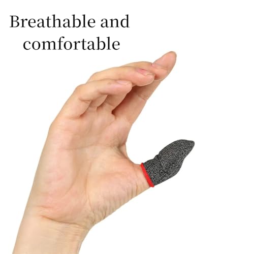 Vesslam 10 Pack Gaming Finger Sleeves, 0.3mm Silver Fiber dedales Gamer, Smooth Operation, Anti-Sweat, Extremely Thin,Maximum Touch Response,Comfortable fit, Fit Mobile Phone Tablet Devices - Image 5