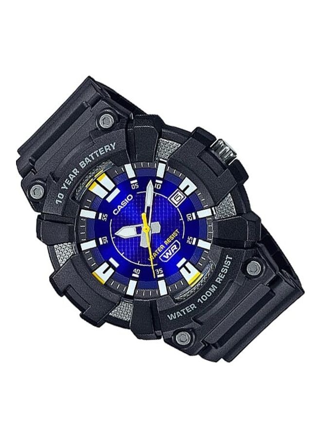 كاسيو ساعة أنالوج بقرص أزرق وسوار من الراتنج MW-610H-2AVDF - Image 2