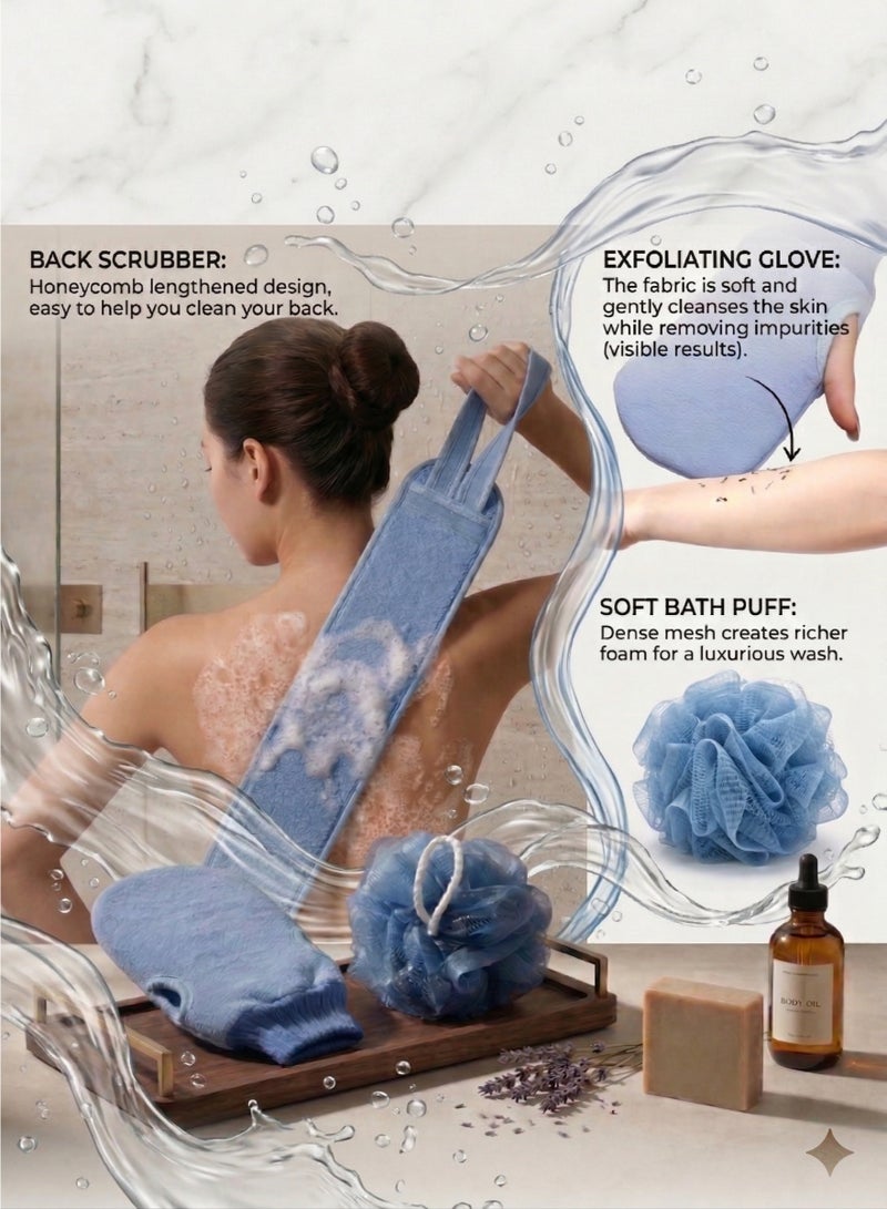 3-piece set | bath towel and bathing tools - Image 5