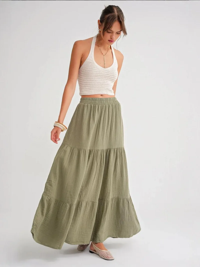 ميكسراي تنورة ماكسي قطنية