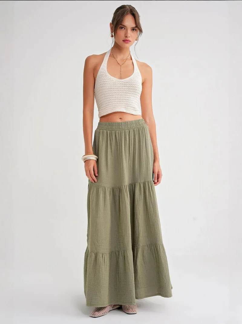 ميكسراي تنورة ماكسي قطنية