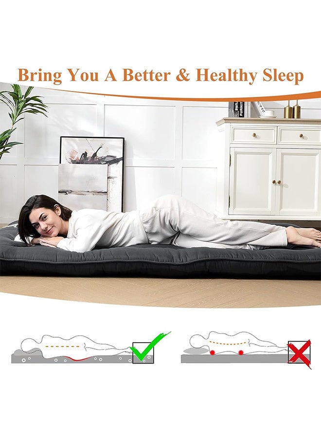 73Hours Floor Mattress 90 x 200 cm Futon Mattress 10cm Thicken Twin Tatami Mat Sleeping Pad Boys Girls Dormitory Mattress Pad for Indoor and Outdoor - Image 5