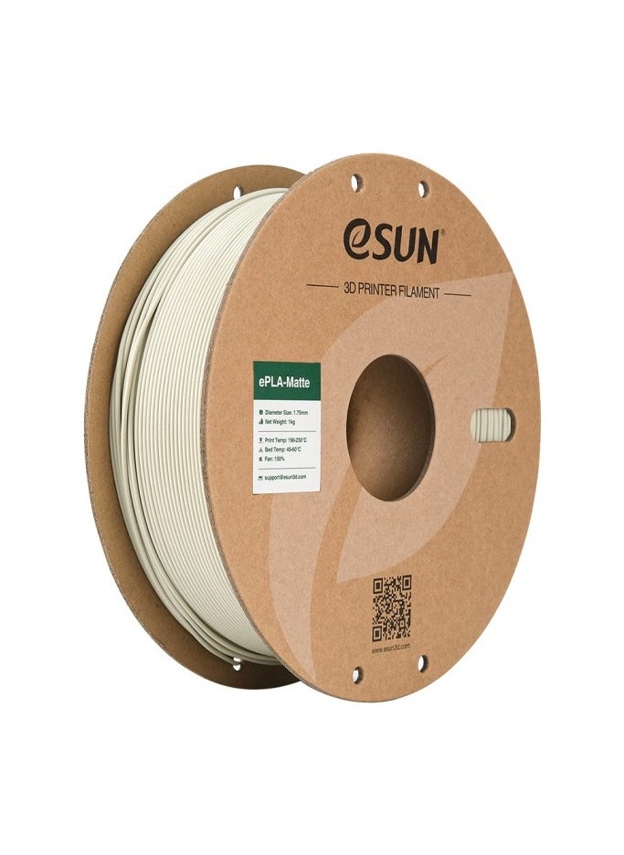 eSUN - eSUN Matte PLA 3D Printer Filament, PLA 1.75 mm, Dimensional Accuracy +/- 0.05 mm, 1 kg Spool (2.2 lbs) Filament for 3D Printers, Light Khaki - Image 1