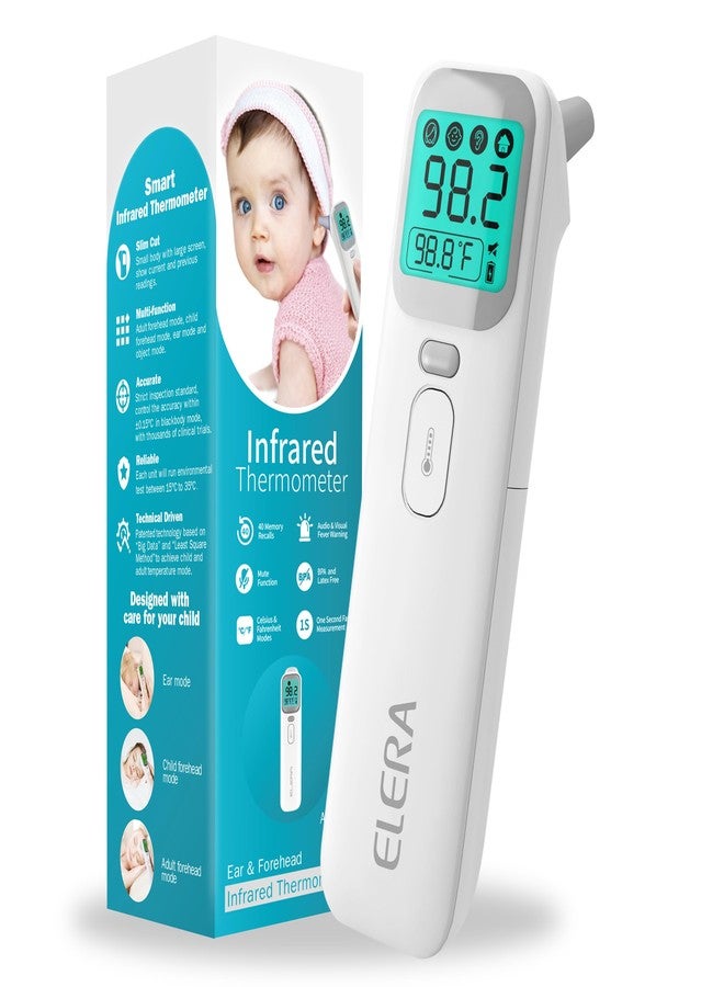 Elera Ear Thermometer for Kids, Baby Thermometer with Forehead and Ear Mode for Adults, Infant, Kids and Toddler, Touchless and 1 Second Reading with Fever Alarm and Mute Function, LCD - Image 1