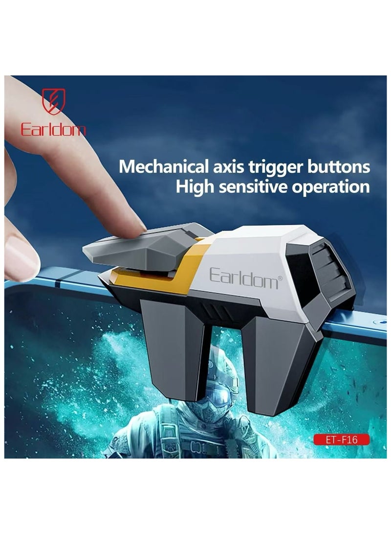 أيرلدوم Earldom ET-F16 أزرار ألعاب للهاتف المحمول – وحدة تحكم ألعاب 6 أصابع عالية الدقة لـ PUBG و Free Fire و Call of Duty - Image 2