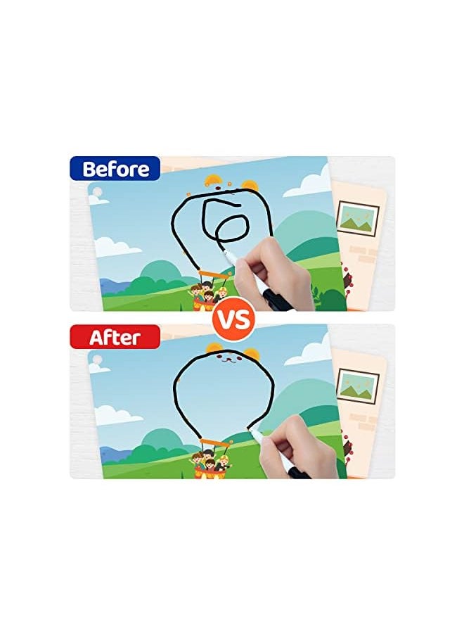 erorex - Juniors Pen Control Dry Erase Dot to Dot Flash Cards for Boys & Girls Connect The Dots Write and Wipe Tracing Practice Draw Card for Kids (30 Picture Flashcards with Ring and 2 Markers) - Image 1