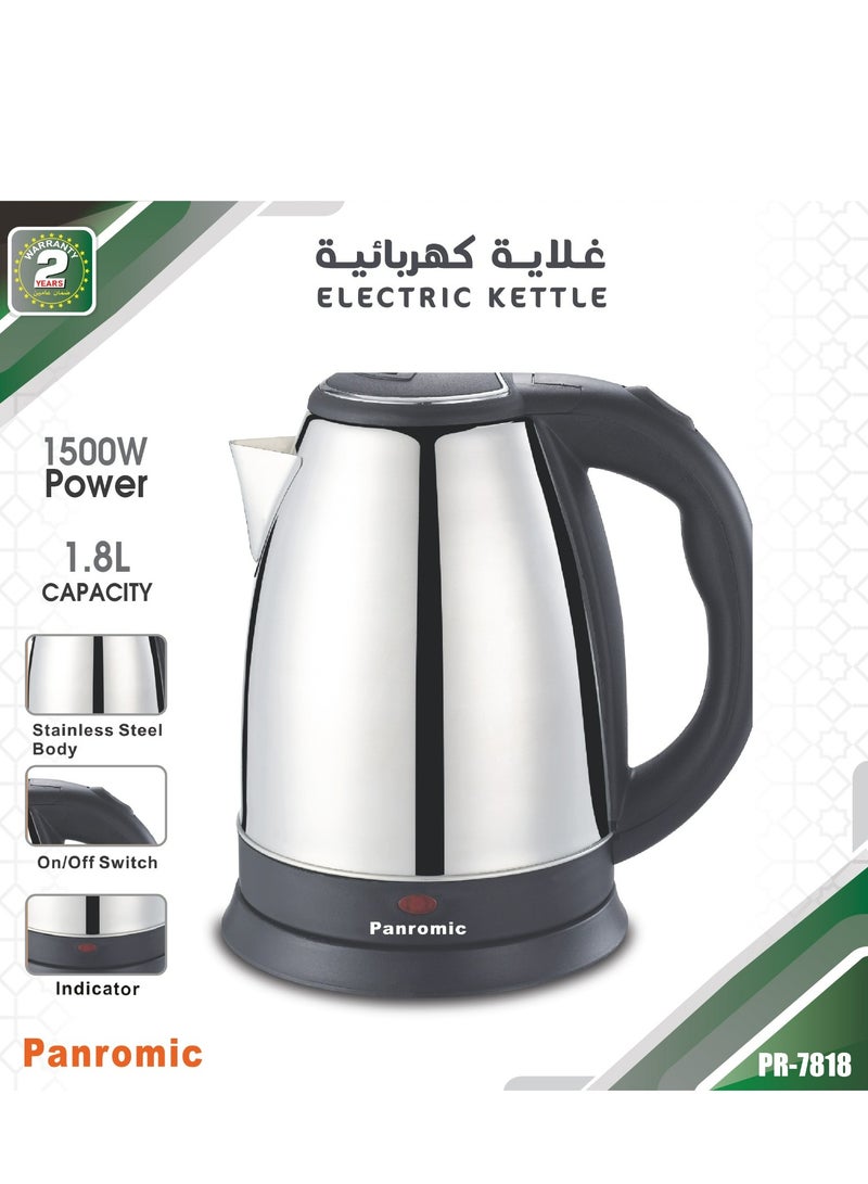 Electric kettle 1800 ML 1500W Panoramic