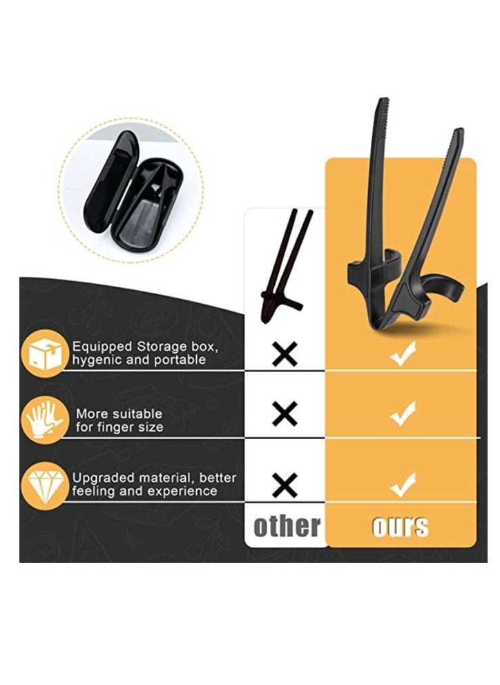 Generic - Upgraded Finger Chopsticks for Gamers with Box FingerChip Chopsticks Snacking Chopsticks Gamer Chopsticks Gaming Chopsticks Snack Chopsticks for Hands Snack Grabber - Image 1