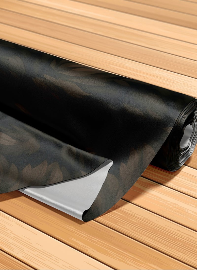 فيلاتو Ø¬Ù„Ø§Ø¨ÙŠØ© Ù…Ø®ÙˆÙŠØ± Ù…Ù† Ù‚Ù…Ø§Ø´ Ø­Ø±ÙŠØ± Ø¹Ø±Ø§Ù…ÙŠ Ø¨Ù†ÙŠ Ø£Ø³ÙˆØ¯ Ø¨Ù†Ù‚Ø´Ø© Ø£ÙˆØ±Ø§Ù‚ Ø§Ù„Ø´Ø¬Ø±ØŒ Ù…Ù‚Ø§Ø³ 58 Ø¨ÙˆØµØ©ØŒ ØµÙ†Ø§Ø¹Ø© ÙŠØ¯ÙˆÙŠØ© - Image 5