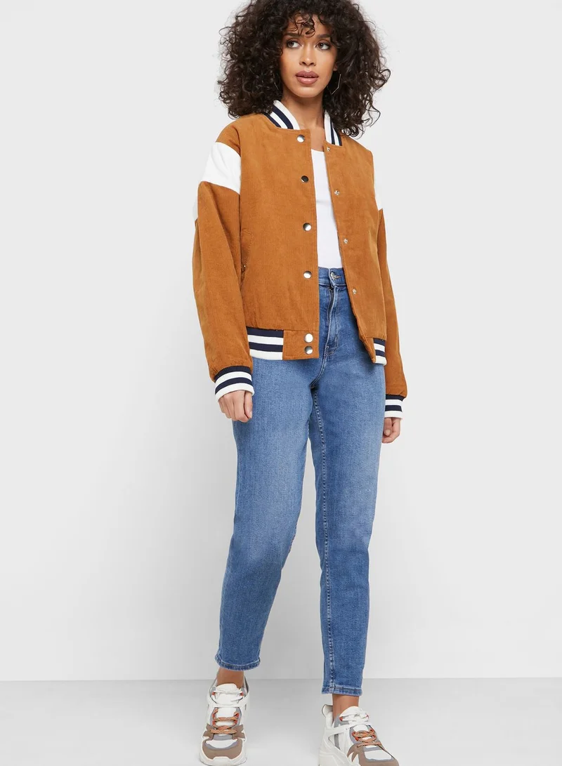 FOREVER 21 Corduroy Varsity Jacket