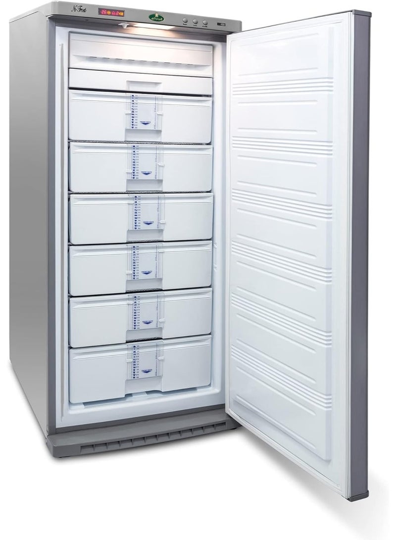 Kiriazi Deep Freezer 6 Drawers 250 Liters, Silver - E250N6/3 - Image 2
