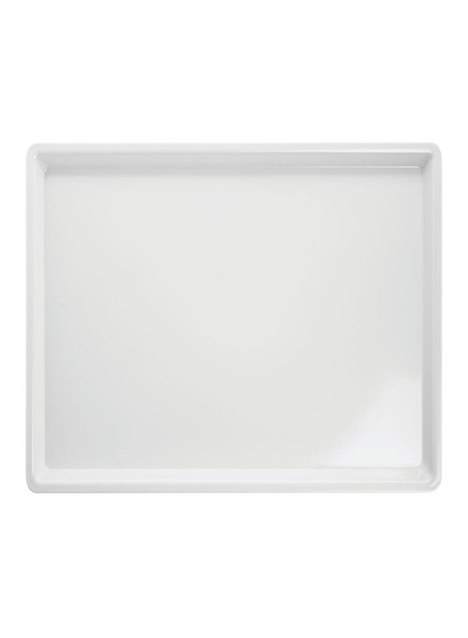 HUBERT® Platter Rectangular White Melamine- 20" L x 12" W x 2" H
