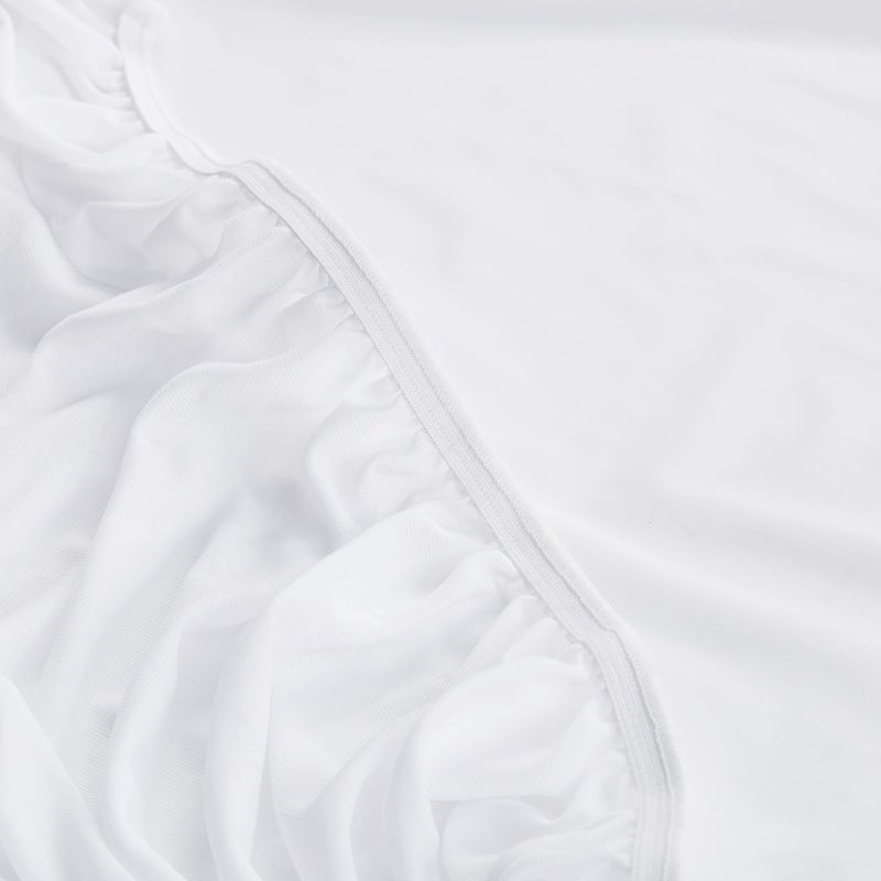 Serta Serta Power Chill Queen Size Waterproof Mattress Cover, Soft and Breathable Cooling Mattress Protector, 15" Elastic Deep Pocket for Secure Fit, White  - Image 4