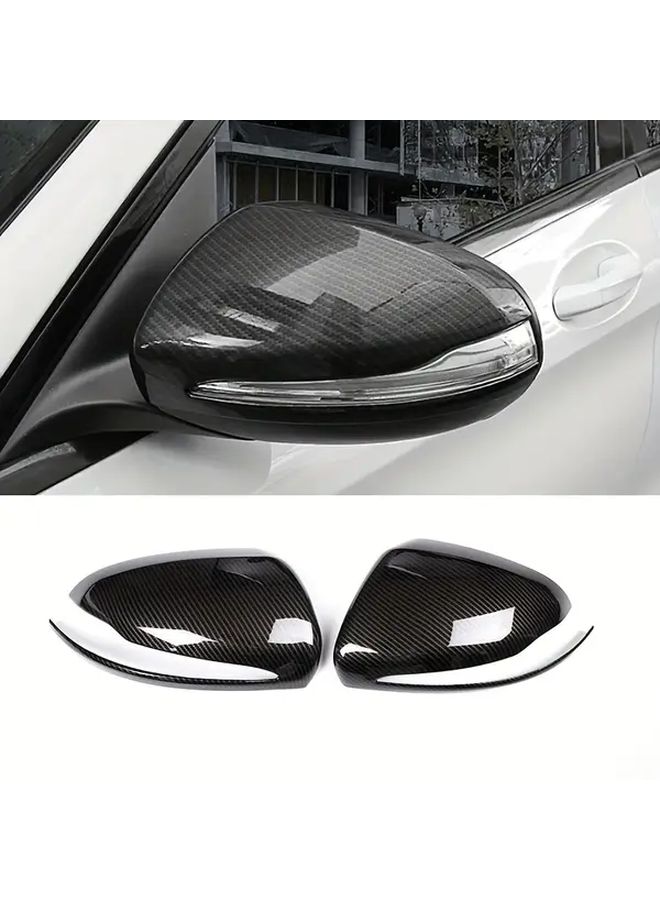 Carbon Fiber Side Mirror Covers for Mercedes C E GLC S Class Upgrade - Image 1