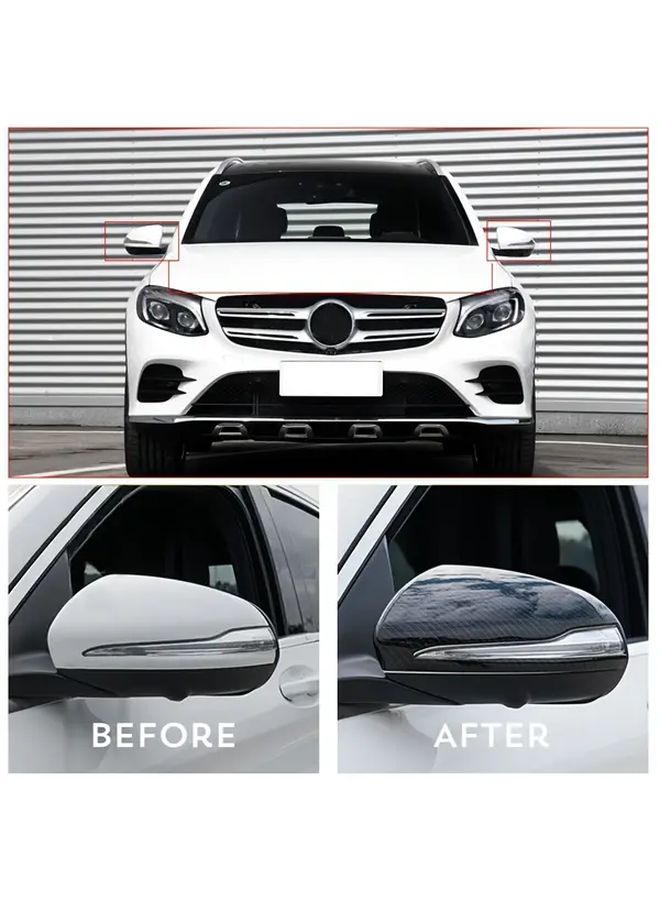 Carbon Fiber Side Mirror Covers for Mercedes C E GLC S Class Upgrade - Image 3