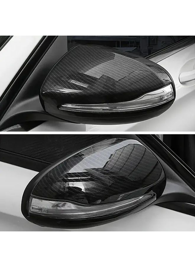 Carbon Fiber Side Mirror Covers for Mercedes C E GLC S Class Upgrade - Image 2