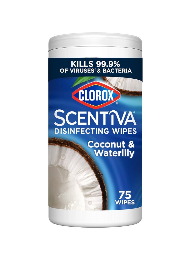 Clorox مناديل سكنتيفا المطهرة برائحة نسيم المحيط وجوز الهند خالية من المبيضات متعددة الأسطح - Image 1