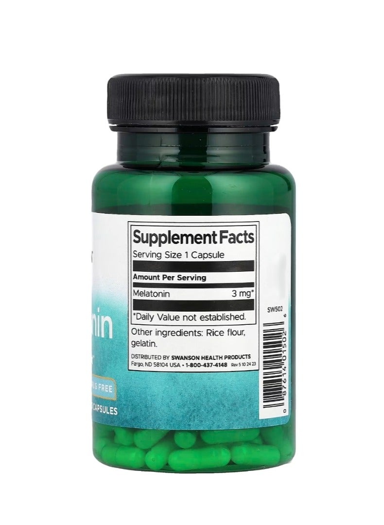 SWANSON Melatonin 3 mg 120 Capsules - Image 2