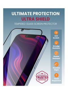 Moxedo Moxedo Ultra Shield Tempered Glass Screen Protector HD Clear 9H Hardness Full Coverage with Auto-Align Easy Applicator for iPhone 13 6.1 inch  - Image 3