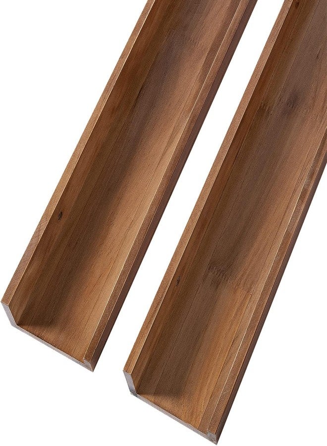 Carpentray كاربنتراي (مجموعة من 1 رفوف جدارية عائمة من الخشب بلون الجوز الفاتح مقاس 30 بوصة، مناسبة لرفوف الكتب الجدارية، ورفوف عرض الصور وإطاراتها، مع حافة، ورفوف تخزين مزخرفة) - Image 3