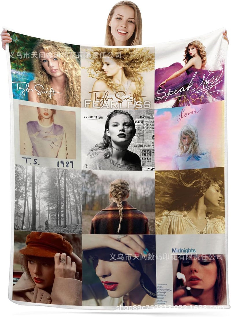 Taylor Swift Star Music Album Support Club Blanket Flannel Blanket - Image 1