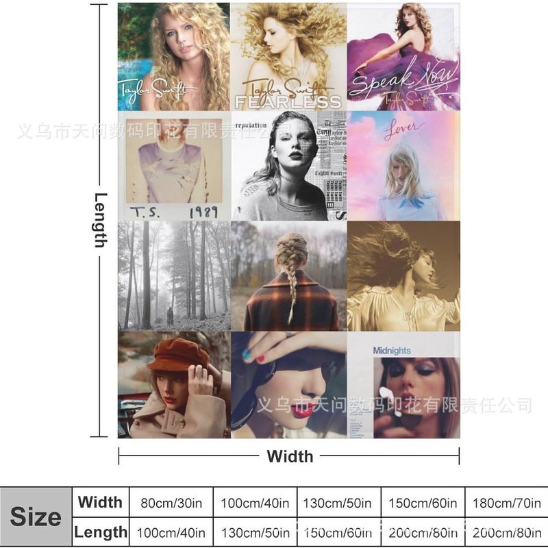 Taylor Swift Star Music Album Support Club Blanket Flannel Blanket - Image 3