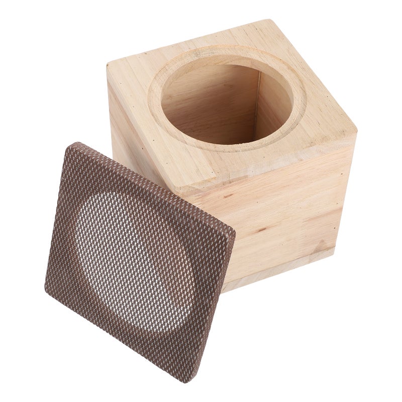 Car Audio Empty Enclosure Subwoofer Box Automotive Use Beige Solid Wood for 1Pcs - Image 1