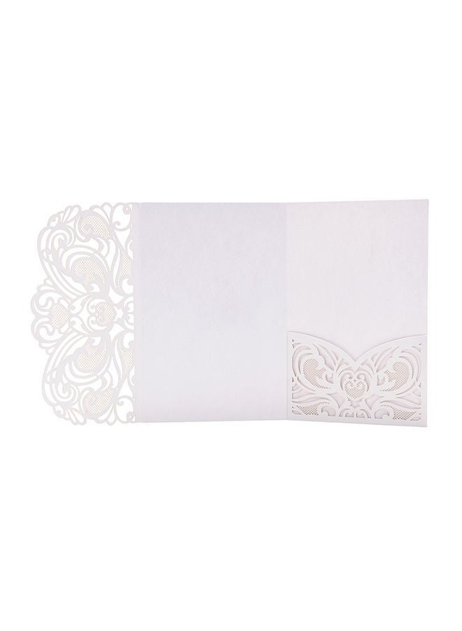 NIBEMINENT 10-Piece Pearl Paper Floral Invitation Card - Image 2