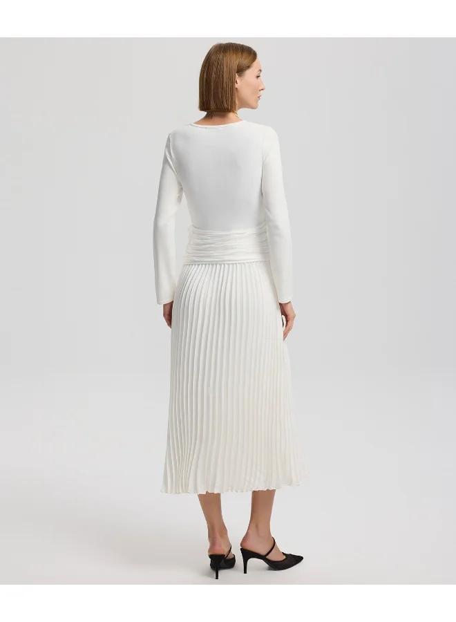 Ipekyol Flared Fit Pleated Knit Dress