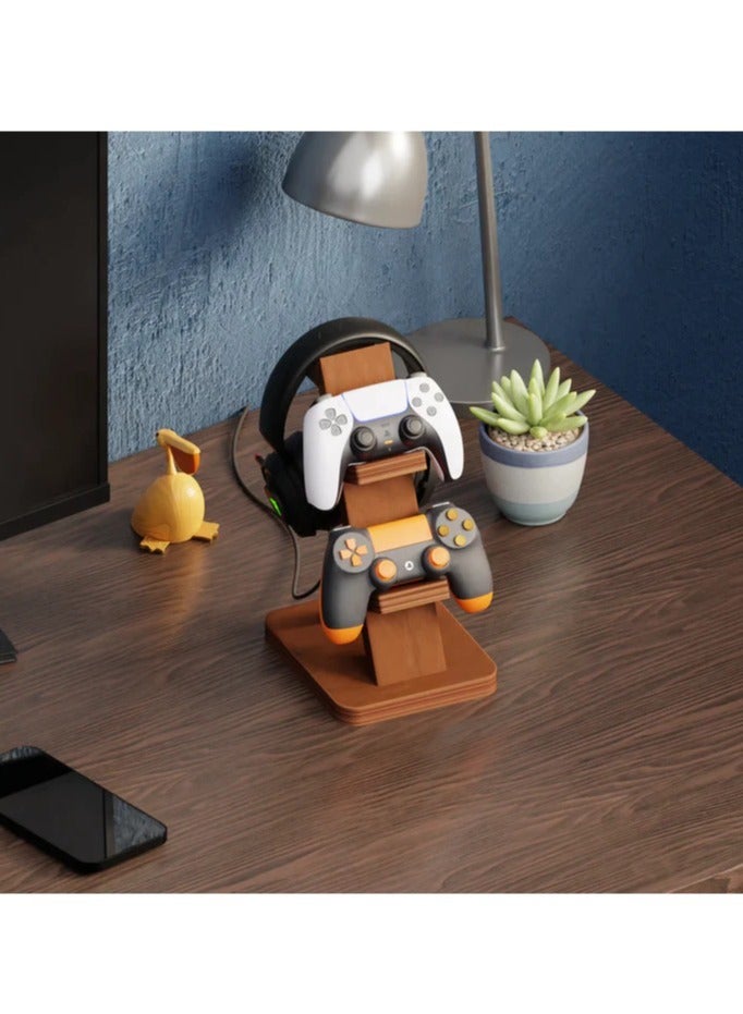 Wooden Controller Holder+ Headphone Stand 2 - Image 1