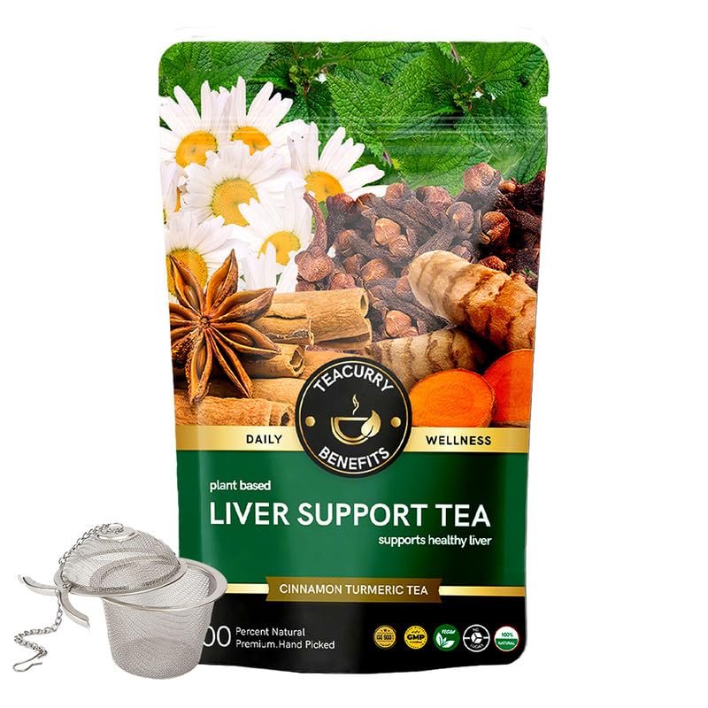 Teacurry Liver Detox Tea (200 Grams Loose With Infuser) - Helps in Liver Cleanse | Liver Detox, Maintain Liver wellness with Goodness of Ayurvedic Indian Herbs - Image 1