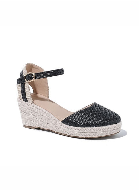 Women's Closed Toe Espadrille Dressy Platform Sandals Ankle Strap Cutout Casual Wedge Braided Sandal