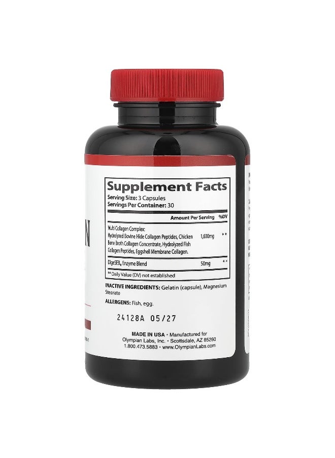 Olympian Labs Olympian Labs, Collagen Complex Type I, II, III, V, X, 90 Capsules  - Image 2
