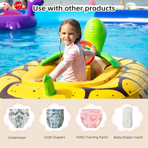 Joyo roy 6Pcs Waterproof Cloth Diaper Cover Reusable Plastic Training Pants for Toddlers Plastic Diaper Covers for Baby Girls Leak Proof Rubber Pants for Potty Training Covers for Cloth Diapers 3T - Image 4