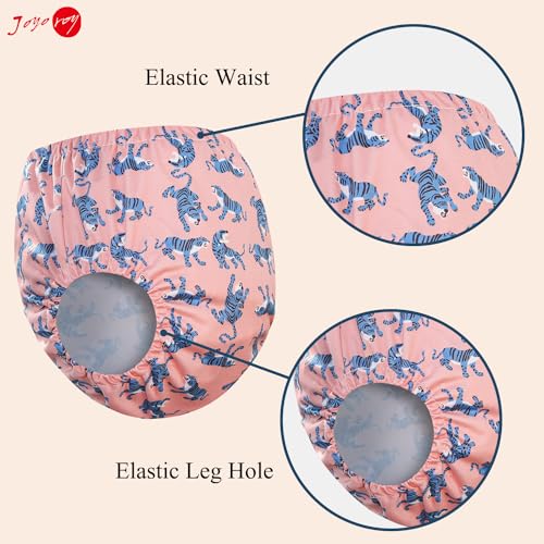 Joyo roy 6Pcs Waterproof Cloth Diaper Cover Reusable Plastic Training Pants for Toddlers Plastic Diaper Covers for Baby Girls Leak Proof Rubber Pants for Potty Training Covers for Cloth Diapers 3T - Image 3