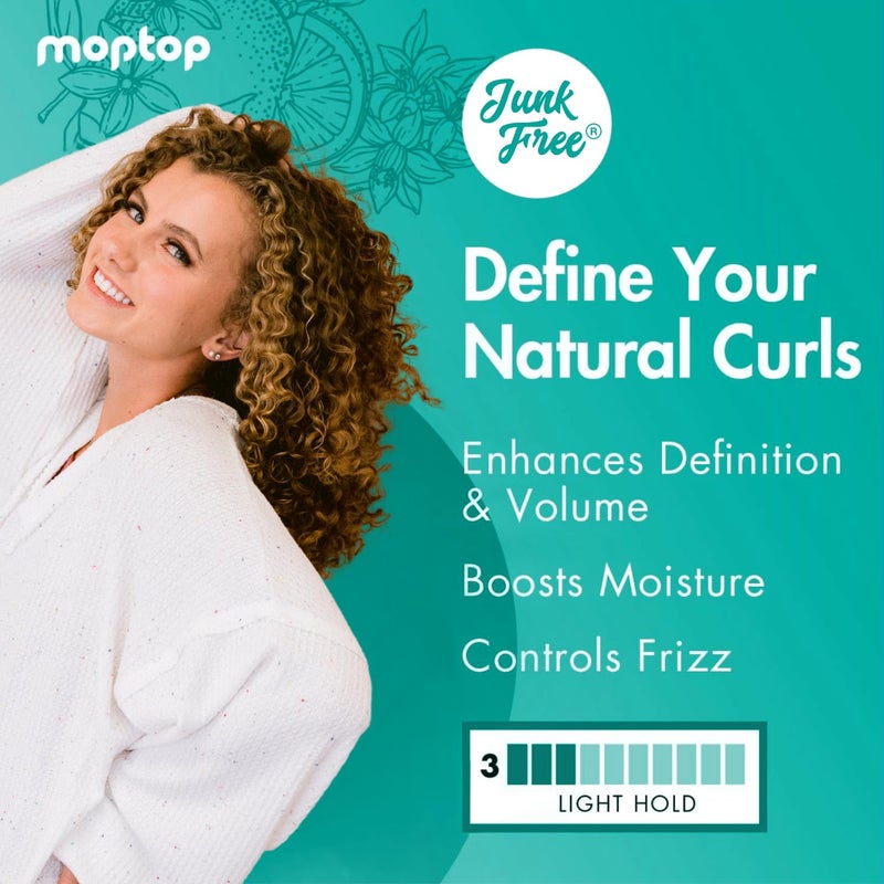 MopTop Curl Cream - Moisturizing Curl Activator for Frizz Control & Volume, Curl Defining Cream for Wavy, Curly & Coily Hair, Made with Junk-Free Natural Ingredients (Citrus Kumquat Fragrance, 6oz) - Image 2