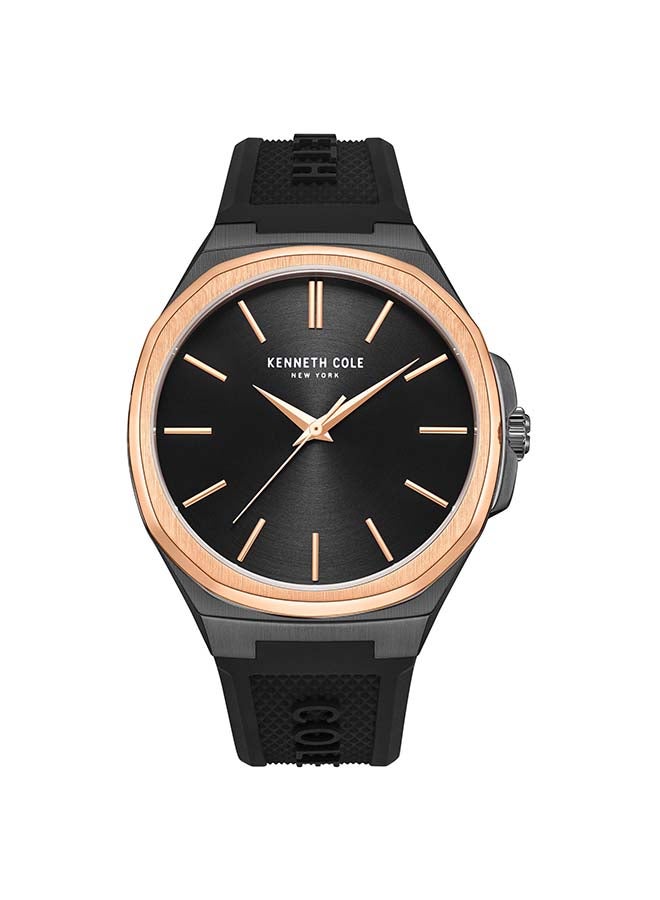 Kenneth Cole New York Modern Classic 43.5mm Quartz Analog Black Dial Watch For Men - Image 1