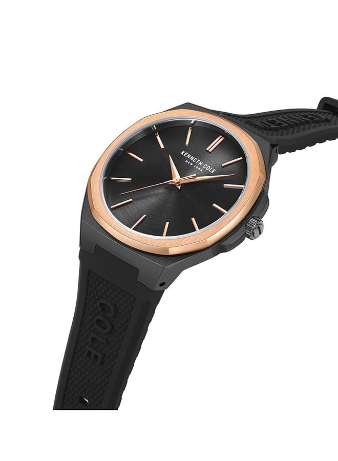 Kenneth Cole New York Modern Classic 43.5mm Quartz Analog Black Dial Watch For Men - Image 3